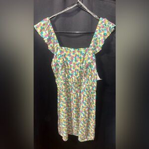 Planet Gold Floral Multicolor Top - Teal, Yellow, Pink